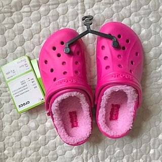 クロックス(crocs)の値下げ！新品☆クロックス 18.5cm  ピンク(サンダル)