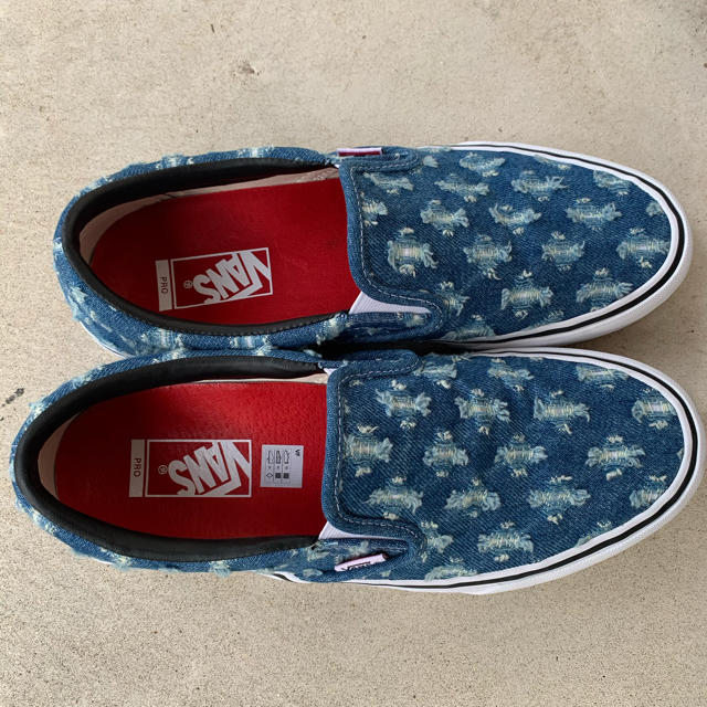 supreme vans スリッポン　デニム