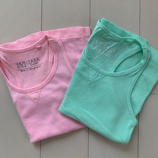 ザラキッズ(ZARA KIDS)のHana♡Hina様専用☆ZARAタンクトップ2枚セット　110センチ(Tシャツ/カットソー)