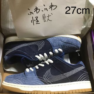 ナイキ(NIKE)のNIKE SB DUNK LOW "DENIM GUM" 刺子SASHIKO(スニーカー)