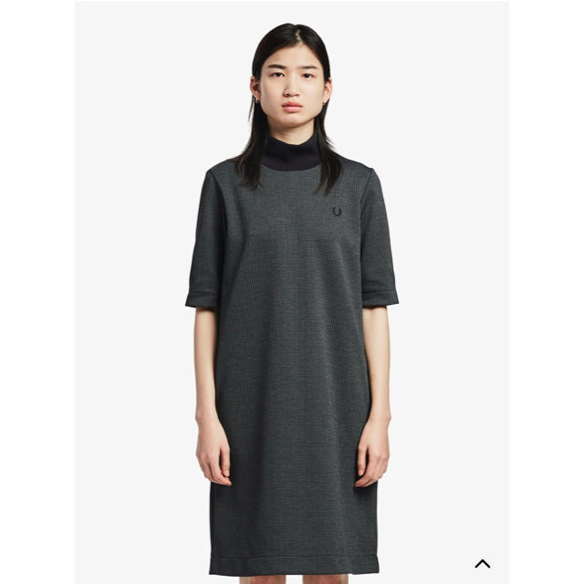 FRED PERRY / high neck jacquard dress