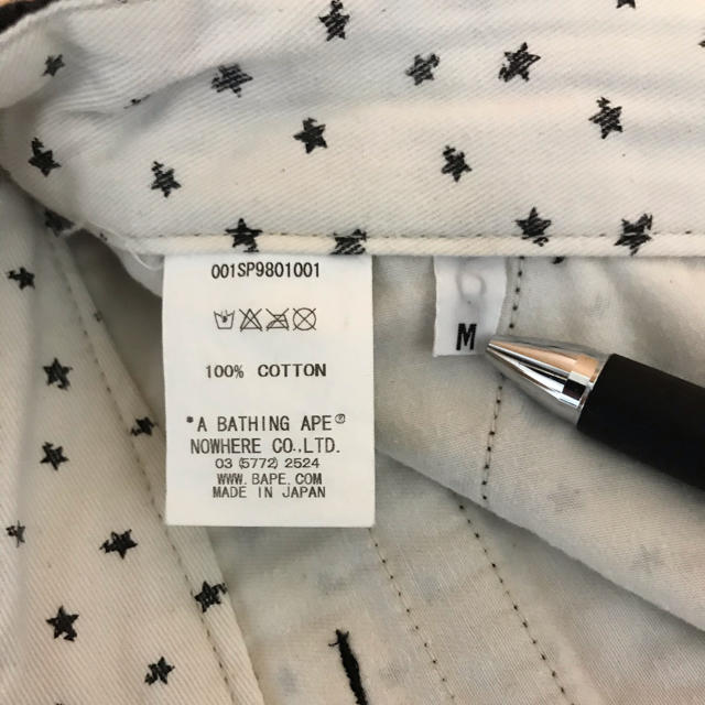 A BATHING APE - BAPE エイプ チノショートパンツ 短パン 黒 Mの通販