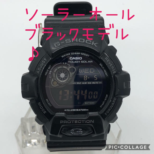 G-SHOCK(ジーショック)のCASIO G-SHOCK オールブラックカラーモデル ソーラー腕時計 実働品♪ メンズの時計(腕時計(デジタル))の商品写真