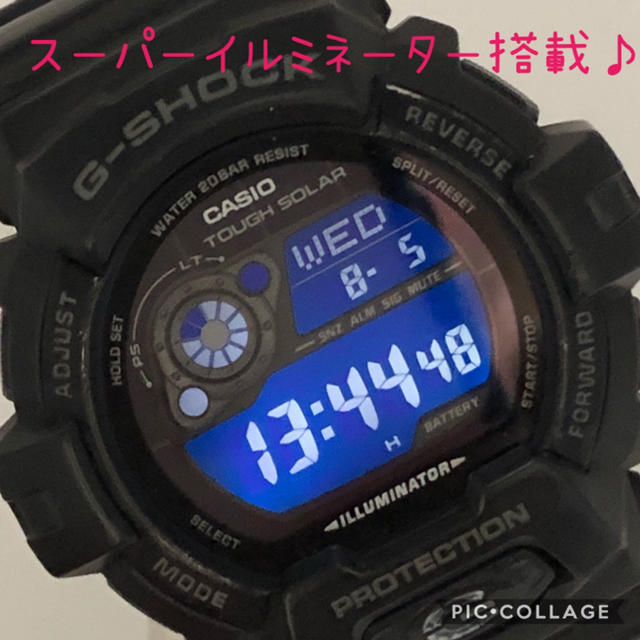 G-SHOCK(ジーショック)のCASIO G-SHOCK オールブラックカラーモデル ソーラー腕時計 実働品♪ メンズの時計(腕時計(デジタル))の商品写真