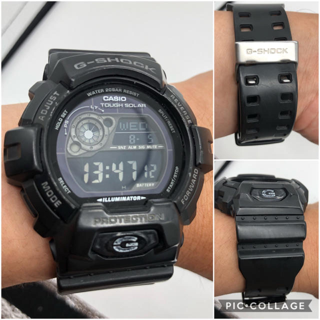 G-SHOCK(ジーショック)のCASIO G-SHOCK オールブラックカラーモデル ソーラー腕時計 実働品♪ メンズの時計(腕時計(デジタル))の商品写真