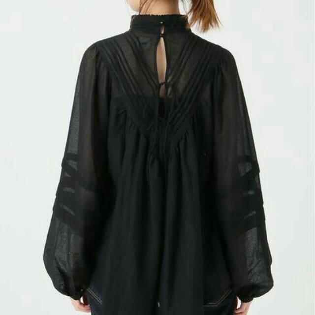 IENA LA BOUCLE スタンドカラータックブラウス 3