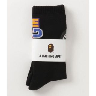 アベイシングエイプ(A BATHING APE)の【上野様専用】アベイシングエイプソックス ブラック　黒色　白色　2足分(ソックス)