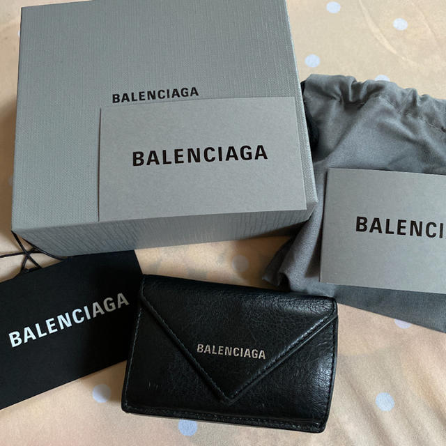 BALENCIAGA バレンシアガ ペーパーミニウォレット　三つ折り