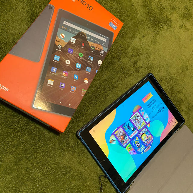 ANDROID(アンドロイド)のAmazon fire HD10 ブルー　32GB ケース付き スマホ/家電/カメラのPC/タブレット(タブレット)の商品写真