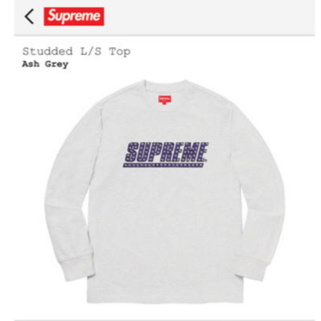 値下げ！Supreme  Studded L/S Top   navy 新品