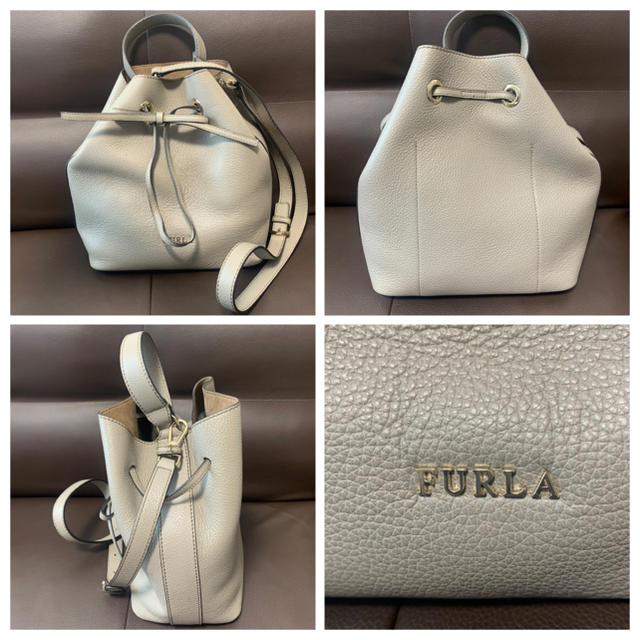 Furla(フルラ)の[i様専用]Furla☆コスタンザ レザー2way Bucketバッグ グレイ レディースのバッグ(ショルダーバッグ)の商品写真