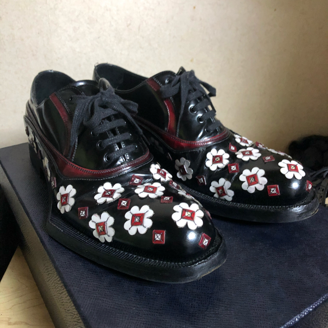 PRADA 12AW フラワーシューズ　5ハーフ