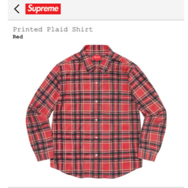 最安値】 supreme 20SS - Supreme Printed RED Shirt Plaid シャツ ...