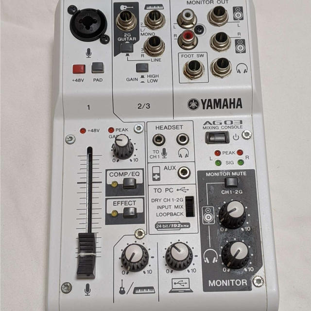 ヤマハ(ヤマハ)のYAMAHA AG03 楽器のDTM/DAW(オーディオインターフェイス)の商品写真