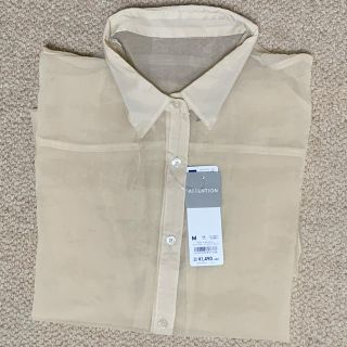 ジーユー(GU)のシアーオーバーサイズシャツ(5部袖)(シャツ/ブラウス(半袖/袖なし))