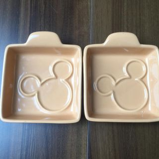 ディズニー(Disney)のミッキー柄 食器  スクエア 2つセット ディズニー(食器)