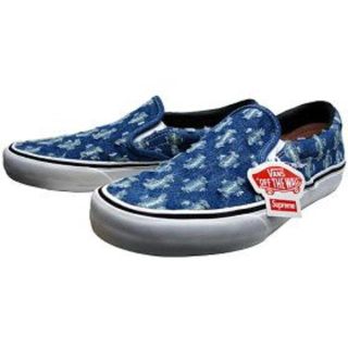 シュプリーム(Supreme)のSUPREME VANS Hole Punch Denim SlipOn Pro(スニーカー)