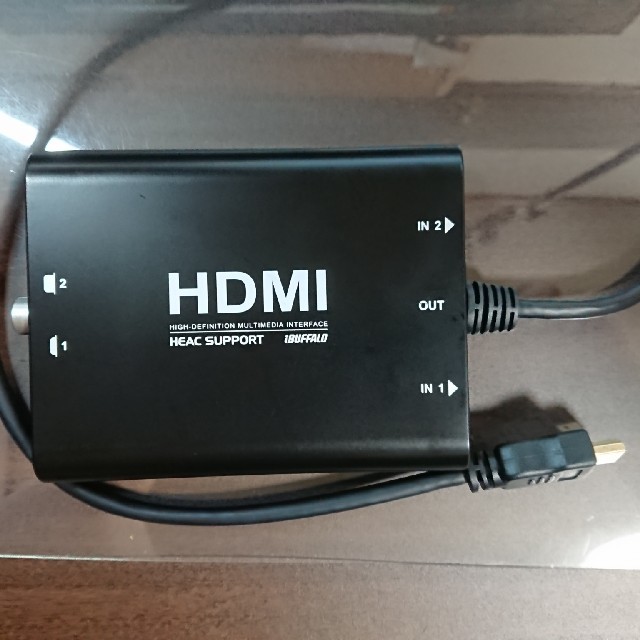 Buffalo(バッファロー)のIBUFFALO HDMI切替器 HEAC対応 2ポート スマホ/家電/カメラのテレビ/映像機器(映像用ケーブル)の商品写真