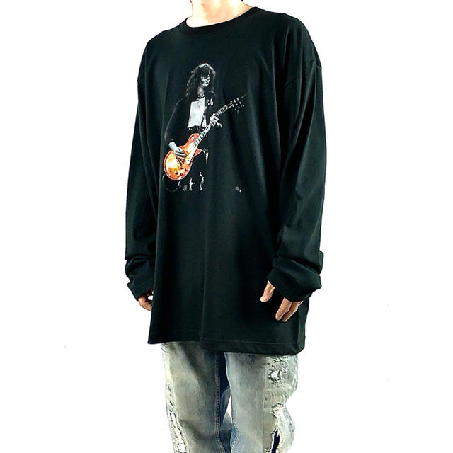 新品 ジミーペイジ レッドツェッペリン ギタリスト レスポール ビッグ ロンT メンズのトップス(Tシャツ/カットソー(七分/長袖))の商品写真