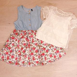 エイチアンドエム(H&M)のH&M他　130~140 女の子　夏物　ガーリーセット(ワンピース)