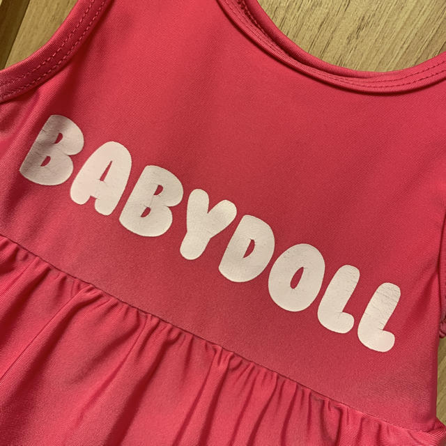 BABYDOLL(ベビードール)の90ベビードールリボンフリルワンピース水着女の子 キッズ/ベビー/マタニティのキッズ服女の子用(90cm~)(水着)の商品写真