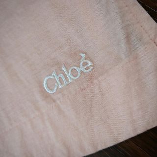 クロエ(Chloe)の【ビンテージ】Chloe ロゴ刺繍入りデザインＴシャツ サーモンピンク レア(Tシャツ(半袖/袖なし))