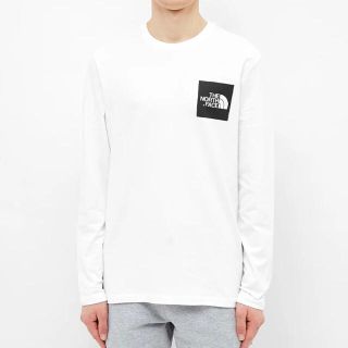 ザノースフェイス(THE NORTH FACE)の海外限定 ◆ノースフェイス boxロゴ 長袖Tシャツ 白T ホワイト ◆ (Tシャツ/カットソー(半袖/袖なし))