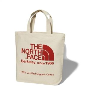 ザノースフェイス(THE NORTH FACE)の【エコバッグにも】THE NORTH FACEオーガニックコットントート 赤(トートバッグ)