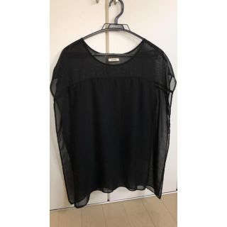 マウジー(moussy)のmoussy シフォン　ブラック　カットソー(カットソー(半袖/袖なし))