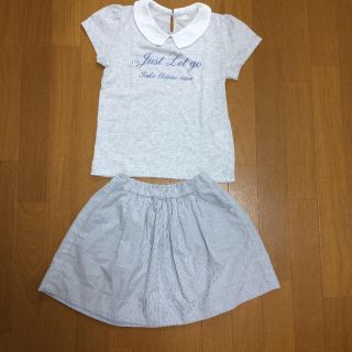 ユニクロ(UNIQLO)のTシャツとスカートのセット(Tシャツ/カットソー)