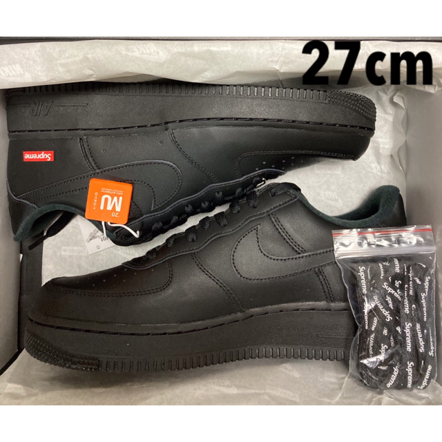 Supreme - Supreme NIKE エアフォース1 LOW ブラック 黒シューレースの通販 by ゆーたろ's shop