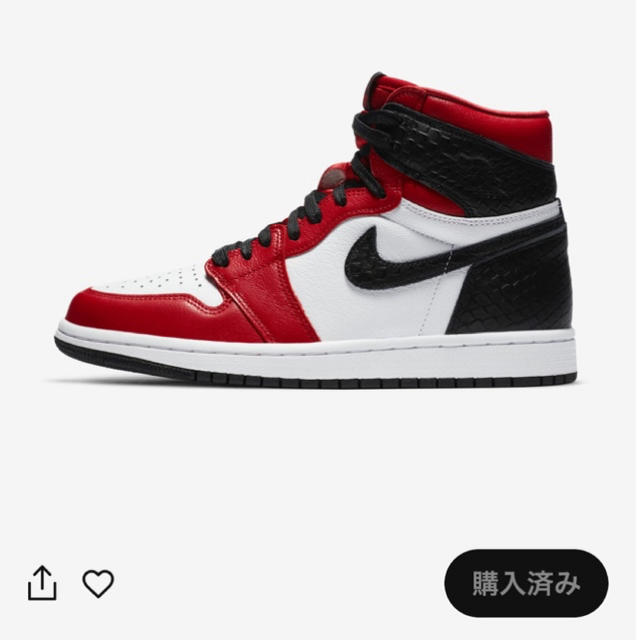 NIKE(ナイキ)のNIKE WMNS AIR JORDAN 1 HIGH OG SATIN RED レディースの靴/シューズ(スニーカー)の商品写真