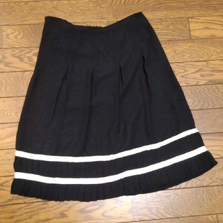 スカート　レディース　黒　ブラック(ひざ丈スカート)