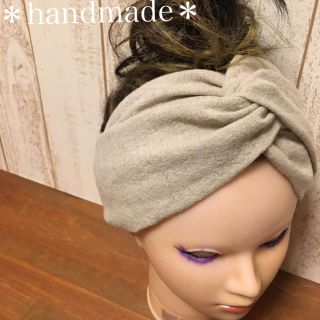 ＊handmade＊即購入OK☆大人用クロスターバン　ヘアバンド　ターバン(ヘアバンド)