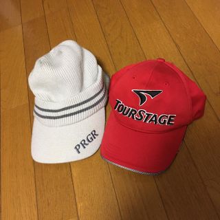 ツアーステージ(TOURSTAGE)のツアーステージ　PRGR  ゴルフ　キャップ　セット(ウエア)