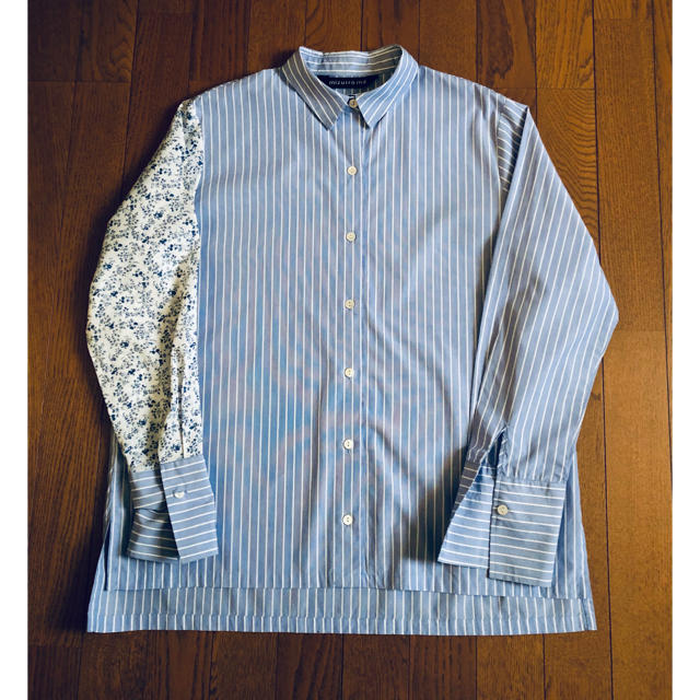 シルク08517947さま専用　mizuiro-ind  ストライプシャツ レディースのトップス(シャツ/ブラウス(長袖/七分))の商品写真