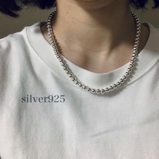 トゥデイフル(TODAYFUL)のsilver925  ナバホパール　ボールチェーン　ネックレス(ネックレス)