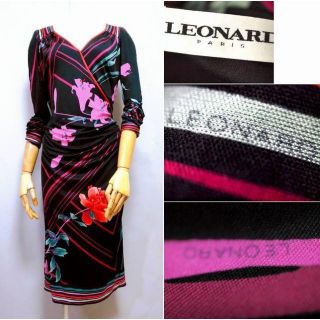 レオナール(LEONARD)の【9/10迄SALE】レオナール★シルクカシュクールワンピース/38(ロングワンピース/マキシワンピース)