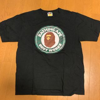 アベイシングエイプ(A BATHING APE)の最終値下げ　BAPE 渋谷限定カモ　サークルロゴTシャツ 希少黒タグ　XL 美品(Tシャツ/カットソー(半袖/袖なし))