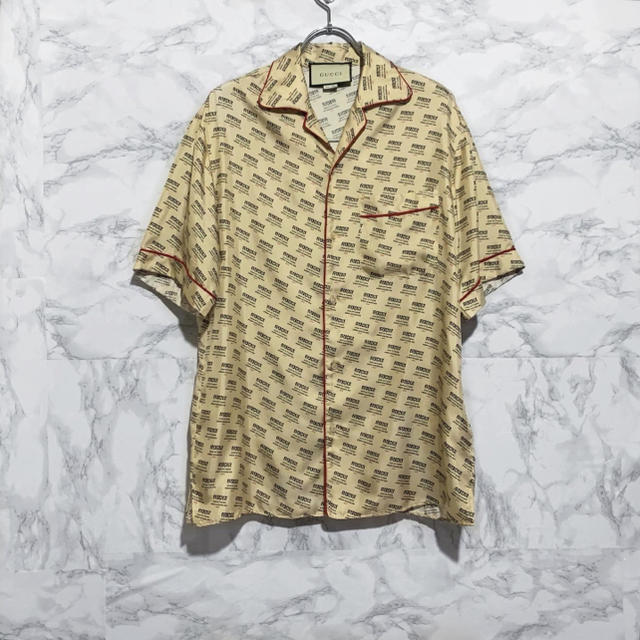 Gucci(グッチ)のGUCCI 18SS 総柄シルク半袖シャツ メンズのトップス(シャツ)の商品写真