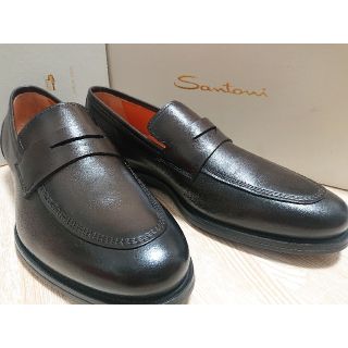 サントーニ(Santoni)のイタリア製高級ローファー☆santoni☆茶色(ドレス/ビジネス)