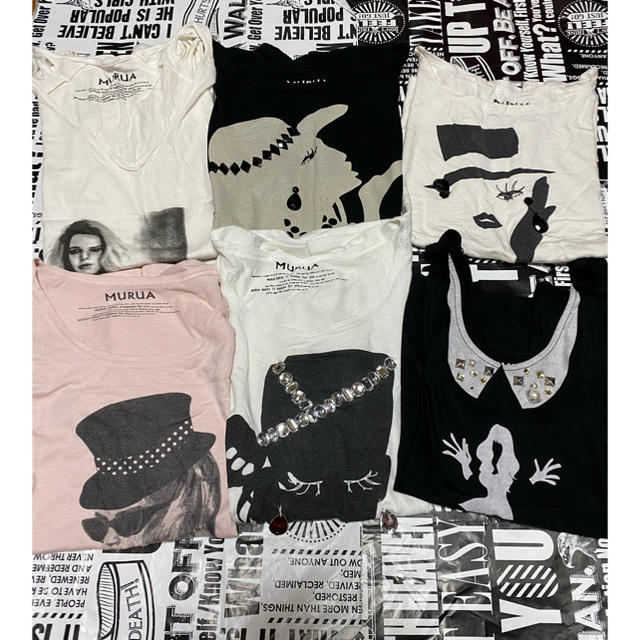 MURUA(ムルーア)のMURUA★プリントTシャツ まとめ売り 半袖 ムルーア EMODA好き★ レディースのトップス(Tシャツ(半袖/袖なし))の商品写真