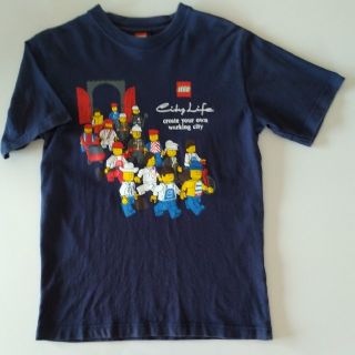 レゴ(Lego)のレゴ LEGO Tシャツ　レゴショップ購入　メンズS　イラスト入り　紺(Tシャツ/カットソー(半袖/袖なし))