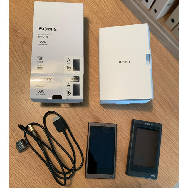 WALKMAN(ウォークマン)のSONY ウォークマン　nw-a45 ケース付き スマホ/家電/カメラのオーディオ機器(ポータブルプレーヤー)の商品写真