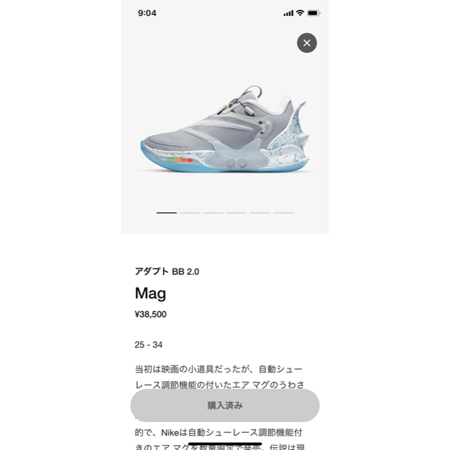 nike adapt BB 2.0 magメンズ