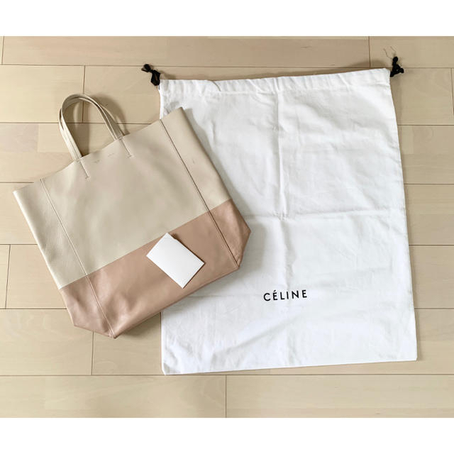 セリーヌ　celine ホリゾンタル　カバ　バイカラー　縦型レディース