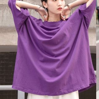 BASQUE  magenta オーバーサイズTシャツ(Tシャツ(半袖/袖なし))