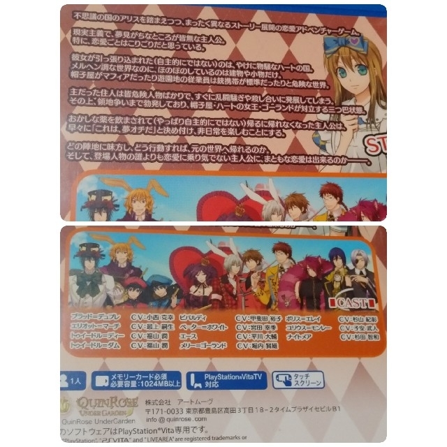 PlayStation Vita - 新装版 ハートの国のアリス PSvita QuinRose レア