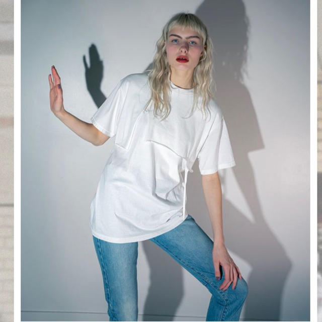Perverze Layered Crash Half Tee / White トップス Perverze Layered Crash Half Tee / White トップス