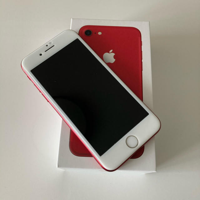 iPhone7 128GB SIMフリー RED本体 - スマートフォン本体